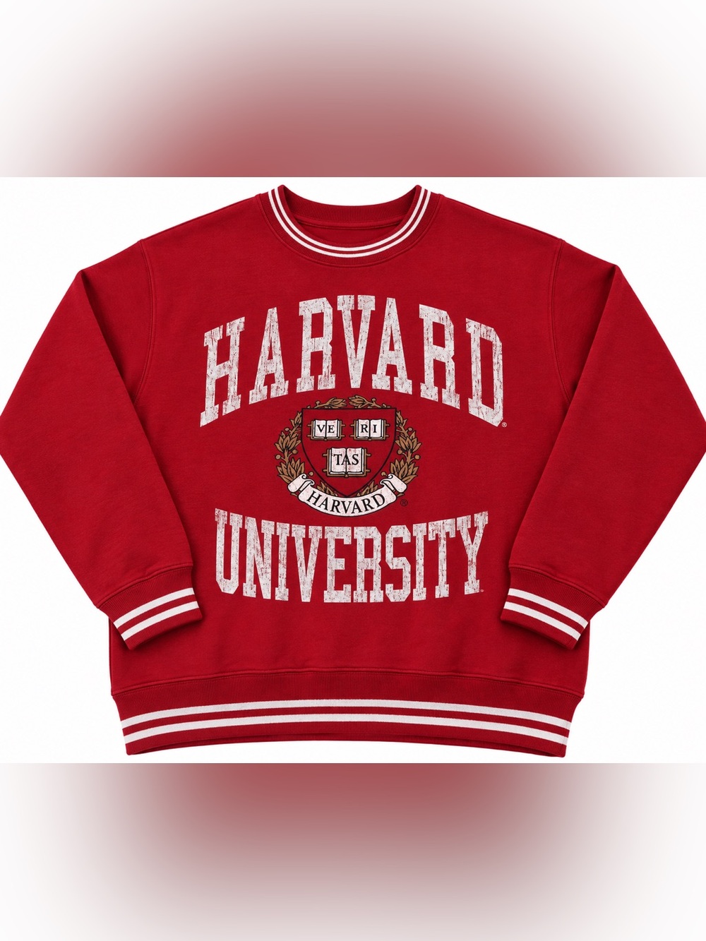 Harvard Red Crewneck Sweatshirt - Collegiate Graphic Pullover